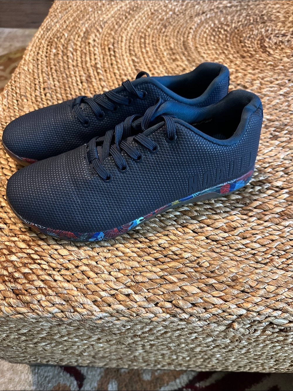 Womens size 10.5 Navy Blue Casual no bull Sneakers with Multicolor Sole